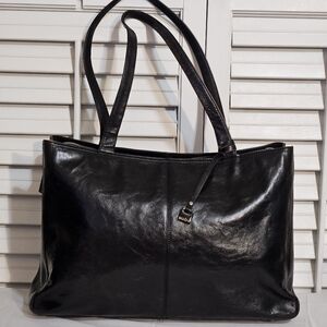 HOBO Black Leather Shoulder Bag